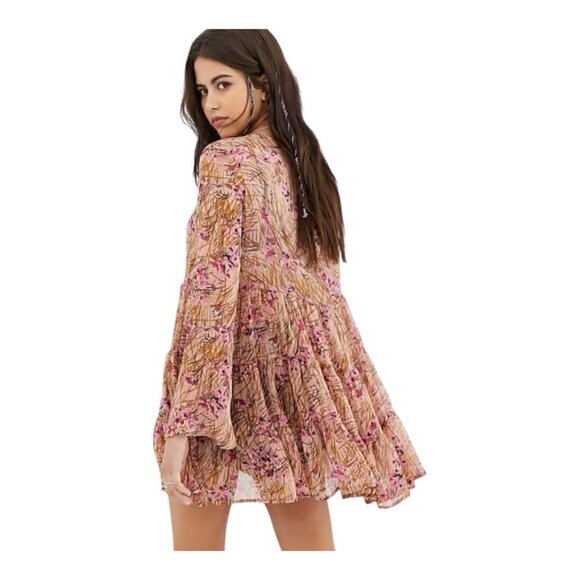 NEW Aratta Silent Journey Women's XS Swing Fairy Sheer Boho Tunic Mini Dress - Picture 3 of 6